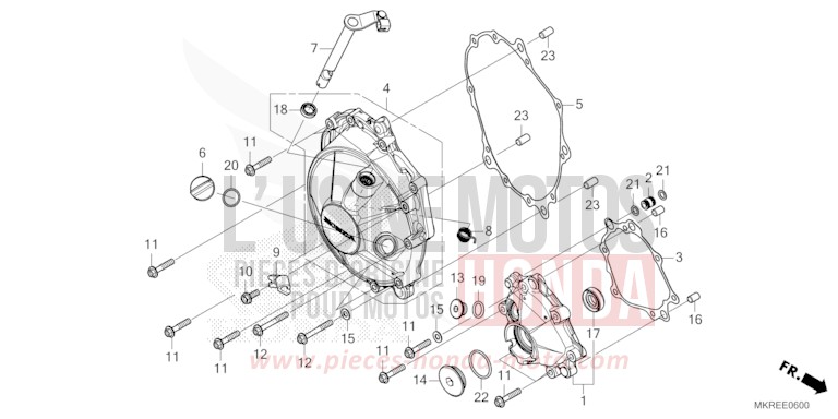 KURBELGEHAEUSEABDECKUNG von CBR1000RR "Fireblade" GRAND PRIX RED (R380) von 2024